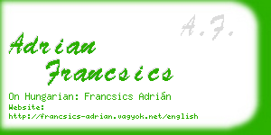 adrian francsics business card