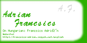adrian francsics business card